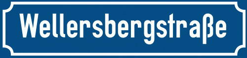 Straßenschild Wellersbergstraße zum kostenlosen Download