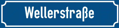 Straßenschild Wellerstraße