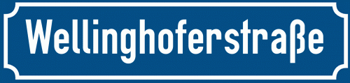 Straßenschild Wellinghoferstraße zum kostenlosen Download