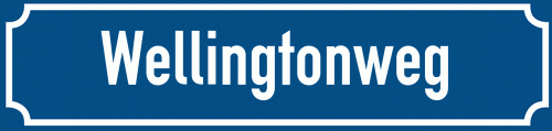 Straßenschild Wellingtonweg