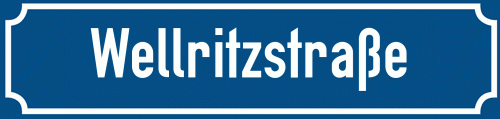 Straßenschild Wellritzstraße