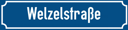 Straßenschild Welzelstraße