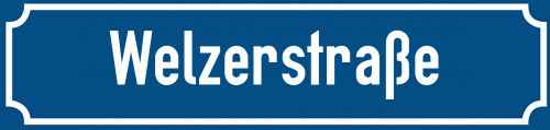 Straßenschild Welzerstraße