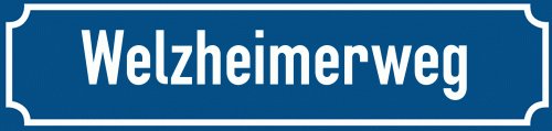 Straßenschild Welzheimerweg