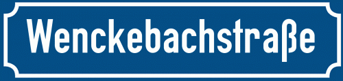 Straßenschild Wenckebachstraße