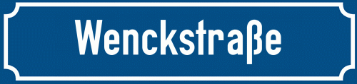Straßenschild Wenckstraße