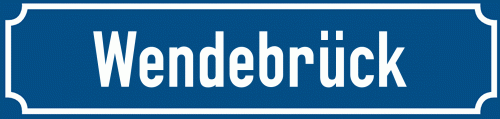 Straßenschild Wendebrück