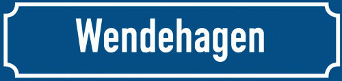 Straßenschild Wendehagen