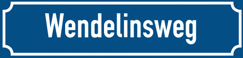 Straßenschild Wendelinsweg