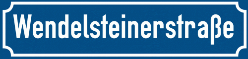 Straßenschild Wendelsteinerstraße