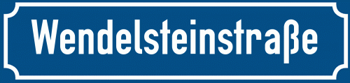 Straßenschild Wendelsteinstraße zum kostenlosen Download