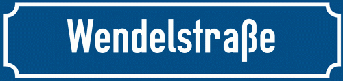 Straßenschild Wendelstraße