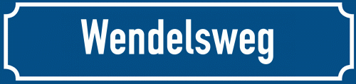 Straßenschild Wendelsweg