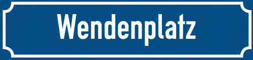Straßenschild Wendenplatz