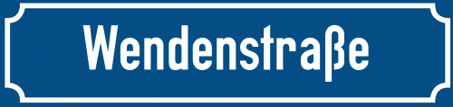 Straßenschild Wendenstraße