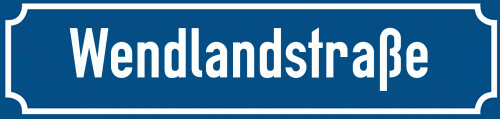 Straßenschild Wendlandstraße zum kostenlosen Download