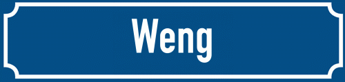Straßenschild Weng