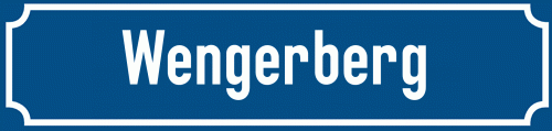 Straßenschild Wengerberg zum kostenlosen Download
