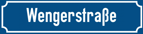 Straßenschild Wengerstraße