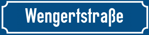 Straßenschild Wengertstraße