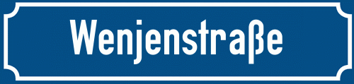 Straßenschild Wenjenstraße