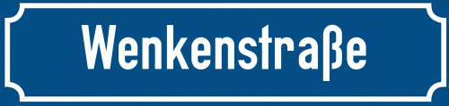Straßenschild Wenkenstraße