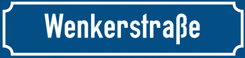 Straßenschild Wenkerstraße