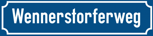 Straßenschild Wennerstorferweg