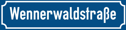 Straßenschild Wennerwaldstraße zum kostenlosen Download