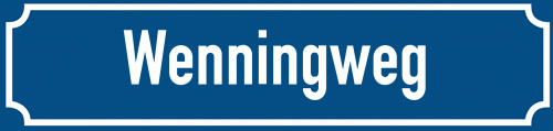 Straßenschild Wenningweg