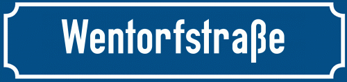Straßenschild Wentorfstraße