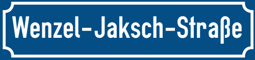 Straßenschild Wenzel-Jaksch-Straße
