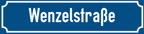 Straßenschild Wenzelstraße
