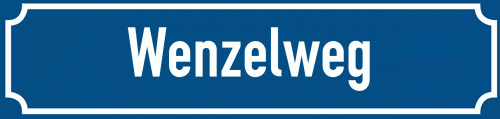 Straßenschild Wenzelweg