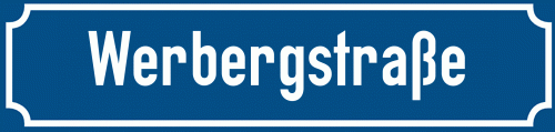 Straßenschild Werbergstraße
