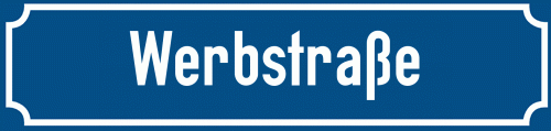Straßenschild Werbstraße