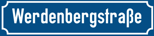 Straßenschild Werdenbergstraße