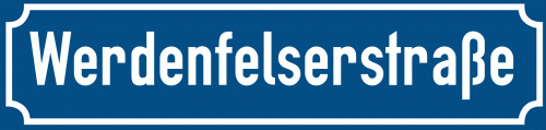 Straßenschild Werdenfelserstraße