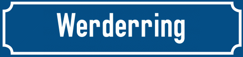 Straßenschild Werderring