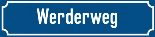 Straßenschild Werderweg