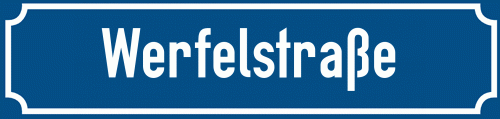 Straßenschild Werfelstraße