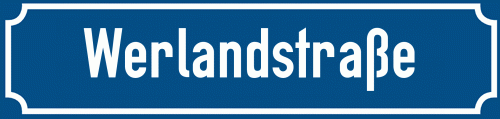 Straßenschild Werlandstraße