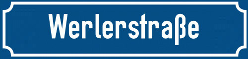Straßenschild Werlerstraße