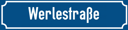 Straßenschild Werlestraße