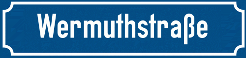 Straßenschild Wermuthstraße zum kostenlosen Download