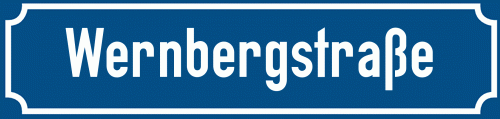 Straßenschild Wernbergstraße zum kostenlosen Download