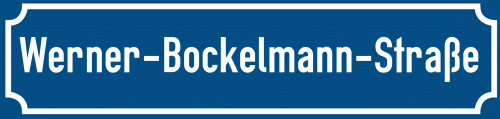 Straßenschild Werner-Bockelmann-Straße