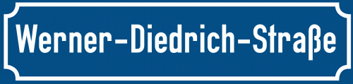 Straßenschild Werner-Diedrich-Straße