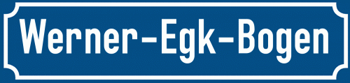 Straßenschild Werner-Egk-Bogen
