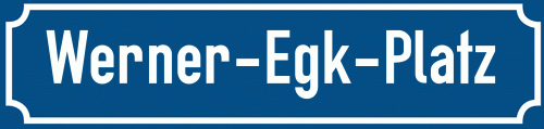 Straßenschild Werner-Egk-Platz